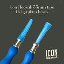Icon Tips - 100 Disposable Mouth Tips for Hookah - 6 mixed colors -