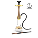 Wookah 24K Gold-Plated Amber Gold Walnut Hookah Set -