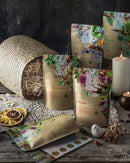 Gardenika Loose Leaf Herbal Tea Gift Set, USDA Organic, Caffeine Free, Ayurvedic, Wellness & Immune Support 120+ Cups – 5 Pack -