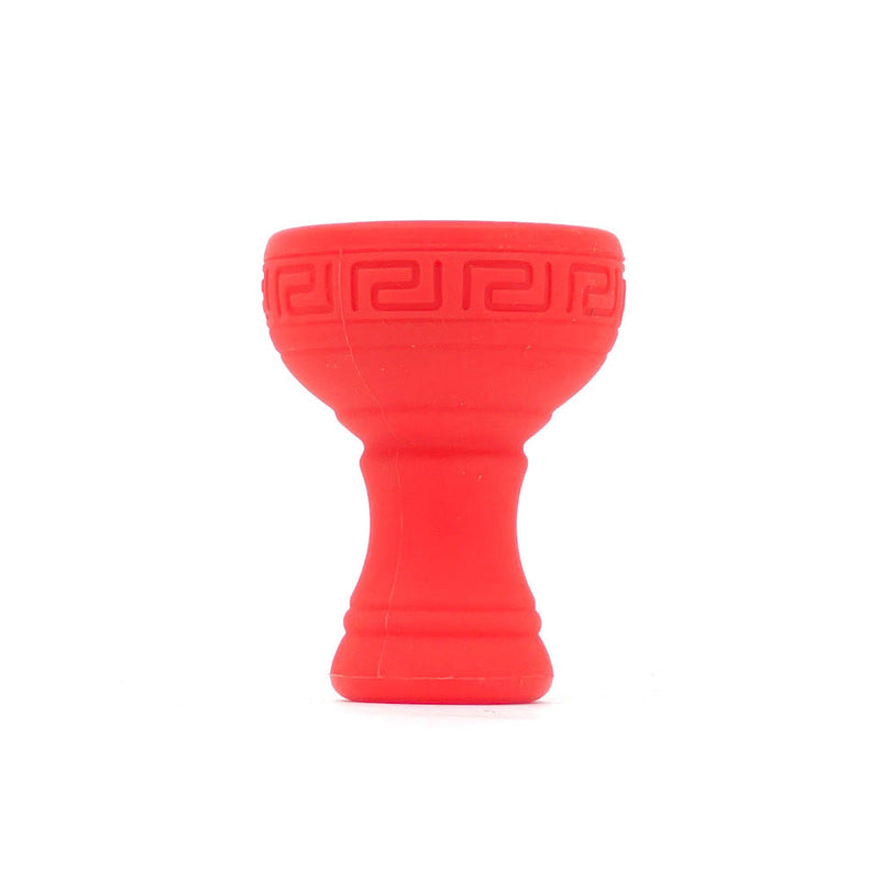 Silicone Hookah Shisha Bowl With Metal Screen - Red