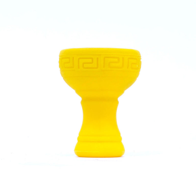 Silicone Hookah Shisha Bowl With Metal Screen - Yellow