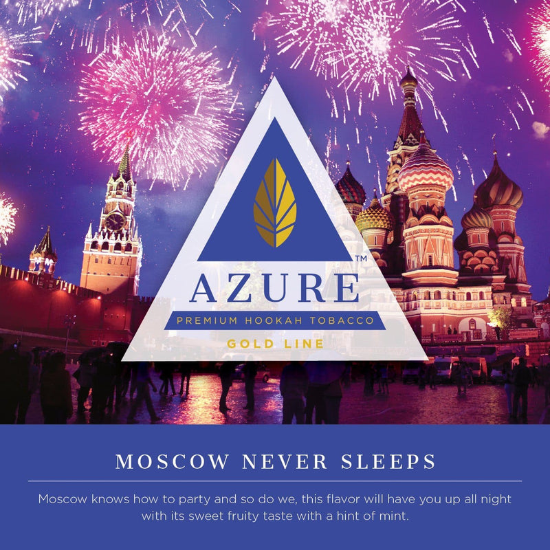 Azure Gold Line Moscow Never Sleeps Hookah Shisha Flavor - 