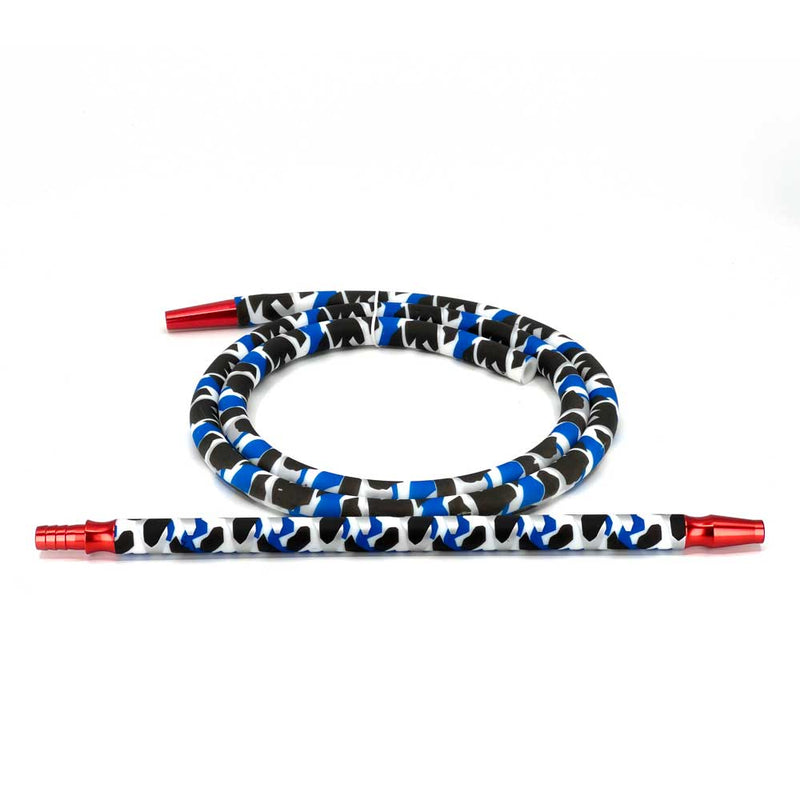 Cyril Premium Silicone Hookah Hose - Blue Camo