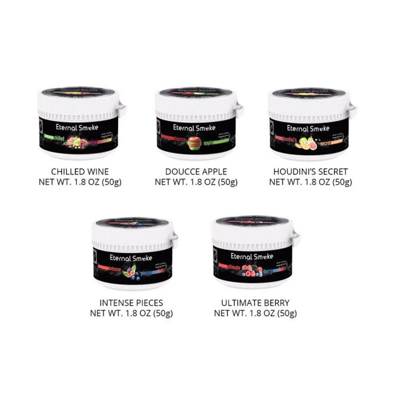 Eternal Smoke Extreme Series - Pack of 5 Assorted Hookah Shisha Tobacco Flavor - 