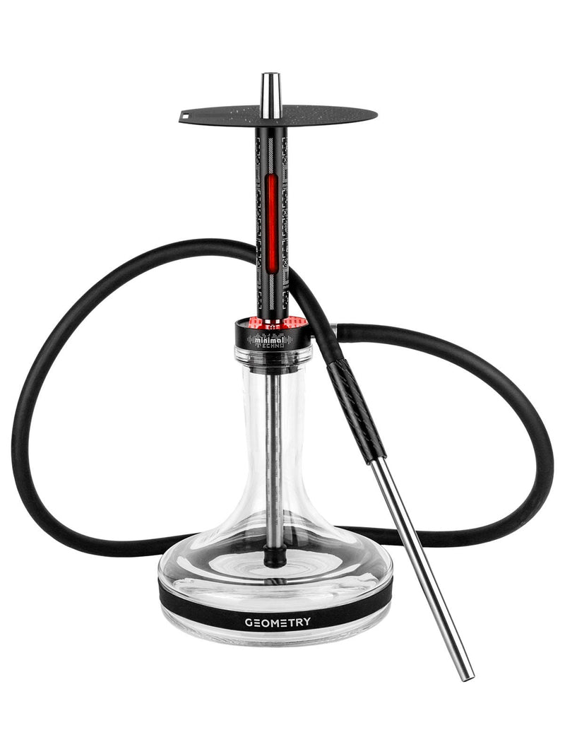 Geometry Minimal Techno Hookah - Red