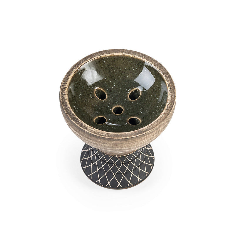 Alpha Hookah Shisha Bowl Turk Design - Green Sand