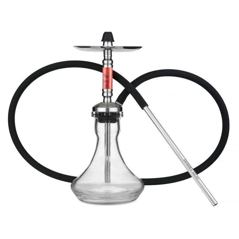 Honey Sigh Urban SW Mini Hookah - Red / Clear