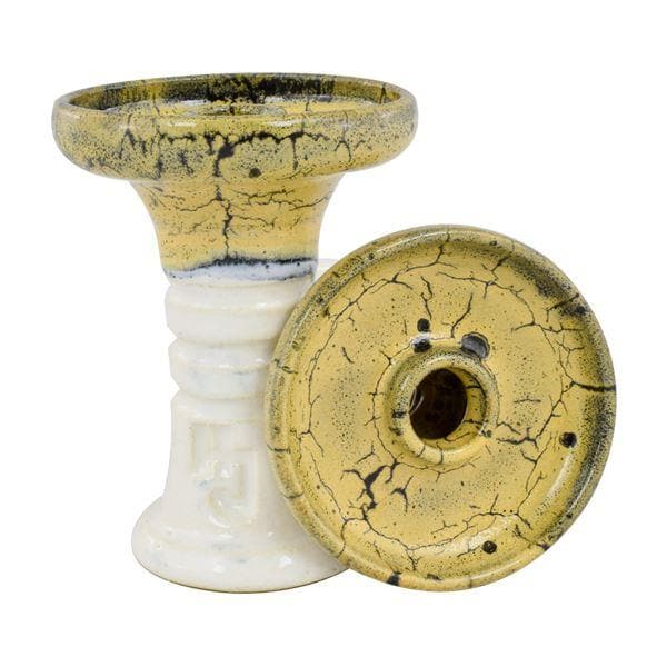 HookahJohn Retro Harmony Hookah Shisha Bowl - Yellowberry Over White