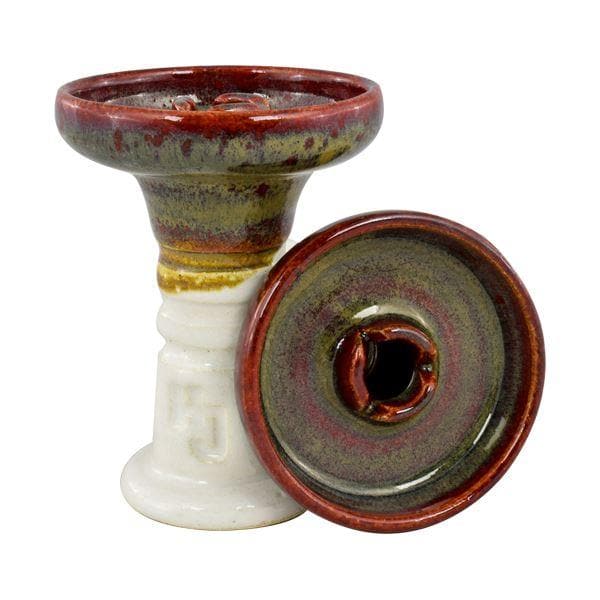 HookahJohn Trimony Hookah Shisha Bowl - Red Eye Over White