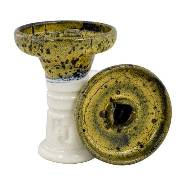 HookahJohn Trimony Hookah Shisha Bowl - Yellowberry Over White