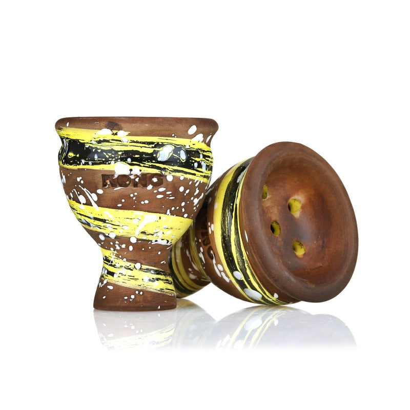 Kong Mummy Space Glaze Hookah Shisha Bowl - Yellow