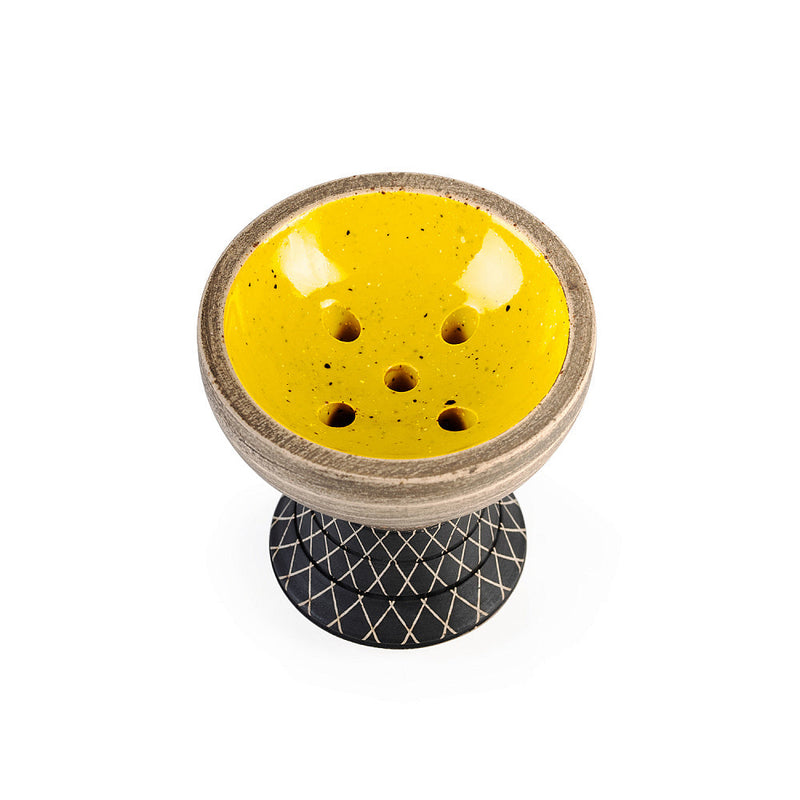 Alpha Hookah Shisha Bowl Turk Design - Mustard