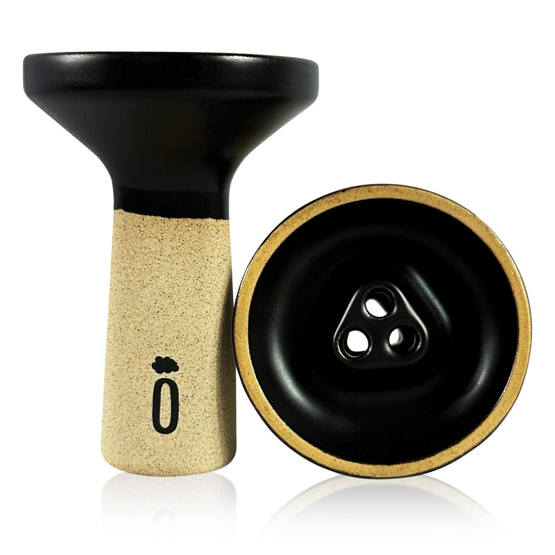 Oblako Trio Hookah Shisha Bowl - Phunnel / Black Matte