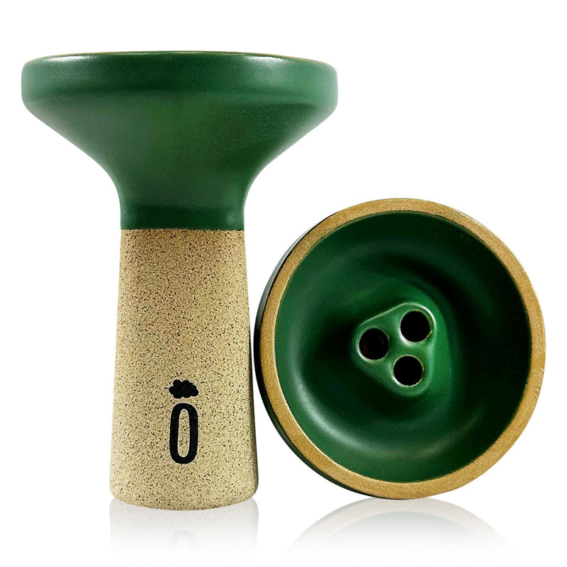 Oblako Trio Hookah Shisha Bowl - Phunnel / Green Matte