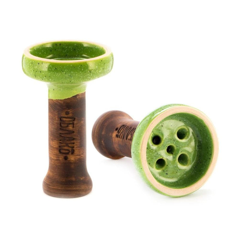 Oblako Black Glaze Hookah Shisha Bowl - Light Green