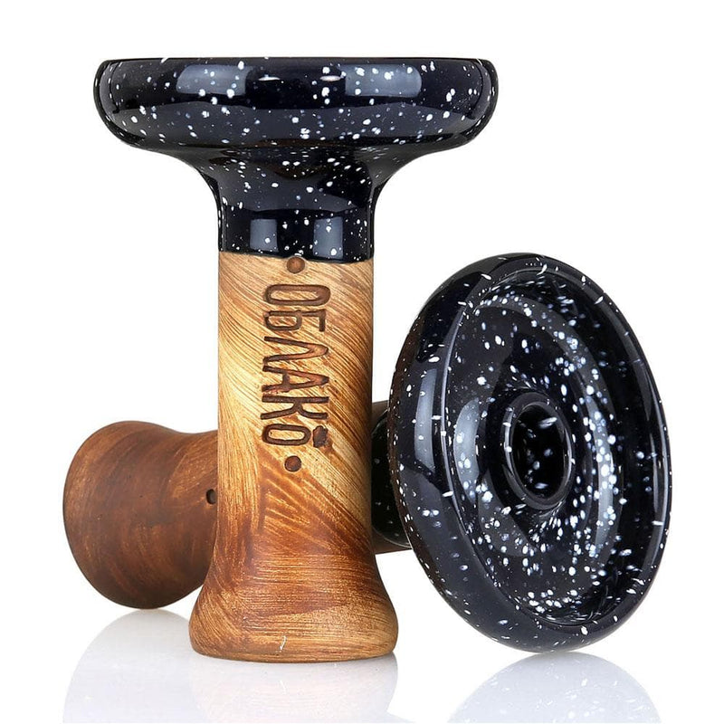 Oblako Phunnel L Glaze Hookah Shisha Bowl - Black Cosmos