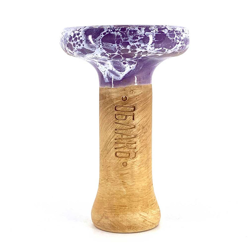 Oblako Phunnel L Glaze Hookah Shisha Bowl - Marble Blueberry/White