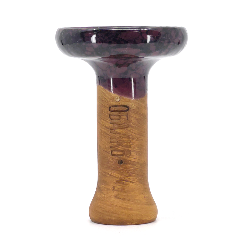 Oblako Phunnel L Glaze Hookah Shisha Bowl - Marble Bordeaux/Black