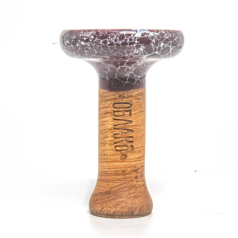 Oblako Phunnel L Glaze Hookah Shisha Bowl - Marble Burgundi/White