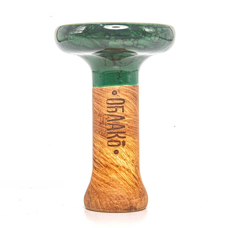 Oblako Phunnel L Glaze Hookah Shisha Bowl - Marble Green/Black