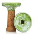 Oblako Phunnel L Glaze Hookah Shisha Bowl - Marble Green/White