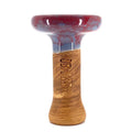 Oblako Phunnel L Glaze Hookah Shisha Bowl - Marble Grey/Red