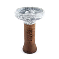 Oblako Phunnel L Glaze Hookah Shisha Bowl - Marble Grey/White