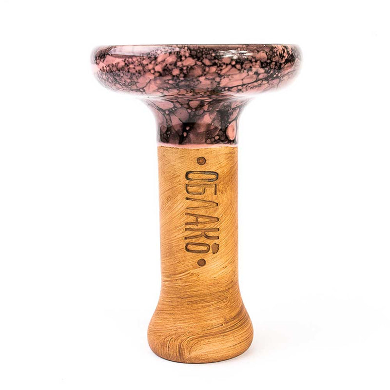 Oblako Phunnel L Glaze Hookah Shisha Bowl - Marble Pink/Black