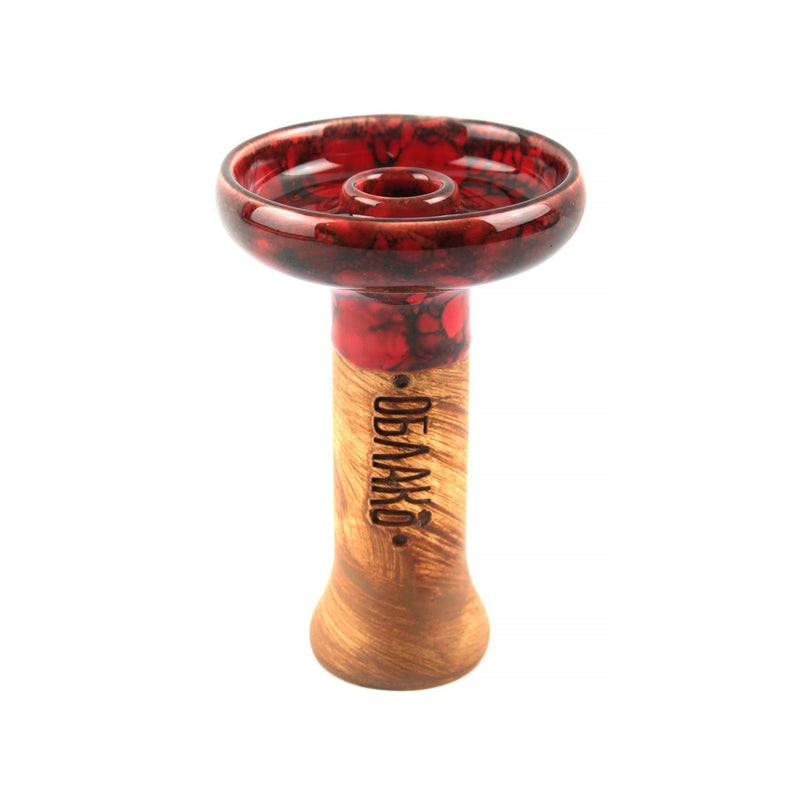 Oblako Phunnel L Glaze Hookah Shisha Bowl - Marble Red/Black