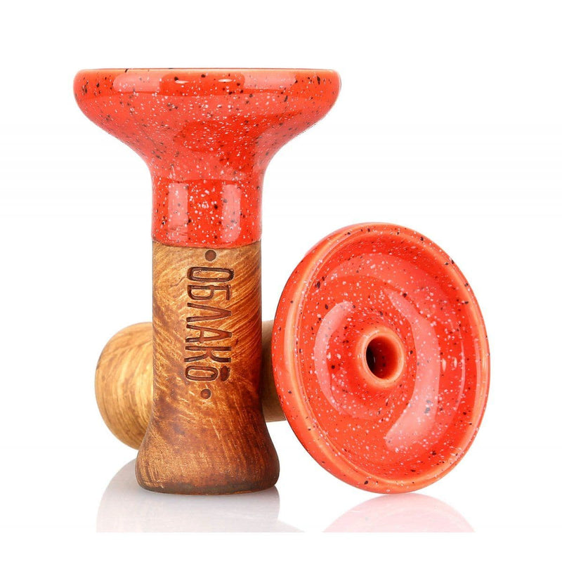 Oblako Phunnel M Glaze Hookah Shisha Bowl - Red With Dots