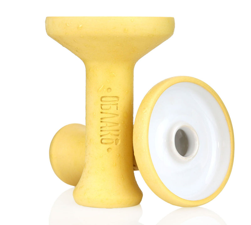 Oblako Phunnel L Mono Hookah Shisha Bowl - Yellow/White