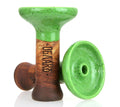 Oblako Phunnel M Glaze Hookah Shisha Bowl - Green with dots