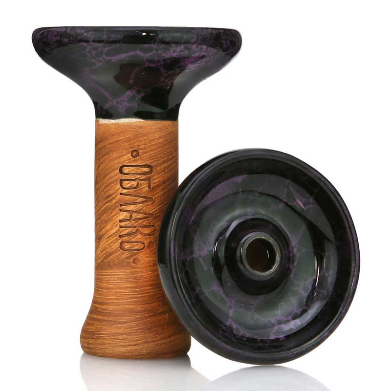 Oblako Phunnel M Glaze Hookah Shisha Bowl - Marble Black/Violet