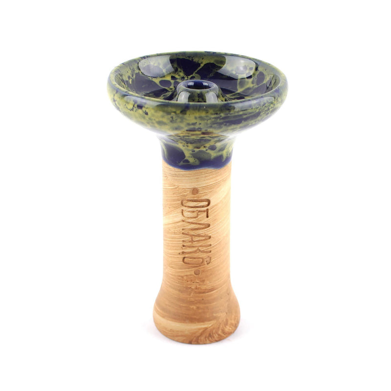 Oblako Phunnel M Glaze Hookah Shisha Bowl - Marble Blue/Yellow