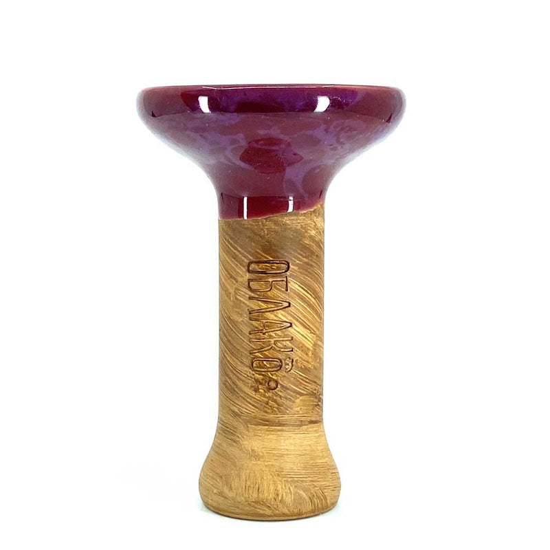 Oblako Phunnel M Glaze Hookah Shisha Bowl - Marble Burgundi/Violet