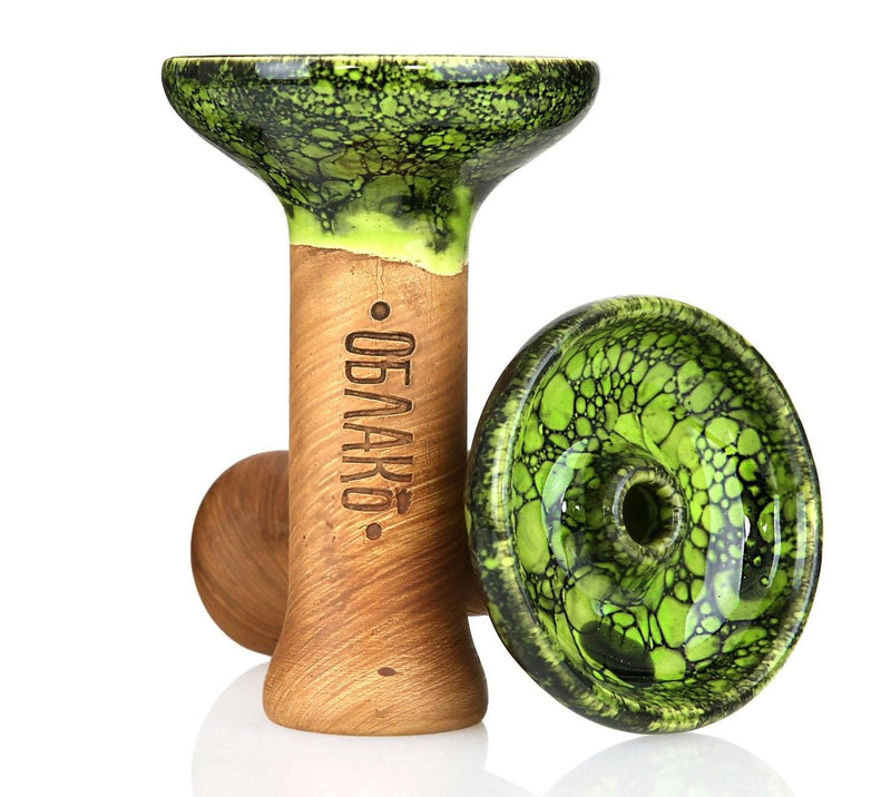 Oblako Phunnel M Glaze Hookah Shisha Bowl - Marble Green/Black