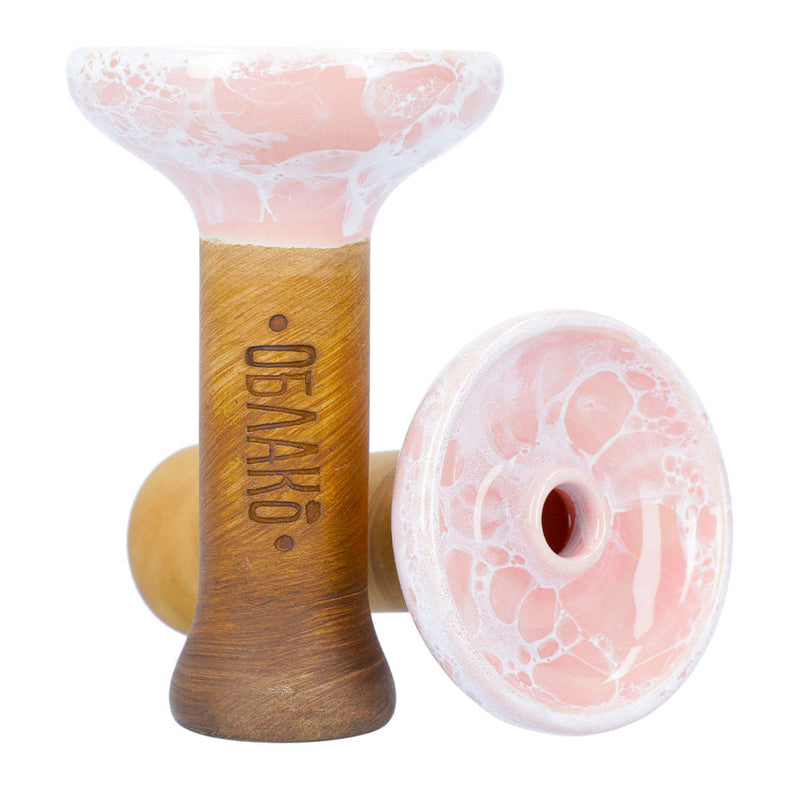 Oblako Phunnel M Glaze Hookah Shisha Bowl - Marble Pink/White