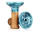 Oblako Phunnel M Glaze Hookah Shisha Bowl - Marble Turquoise/White