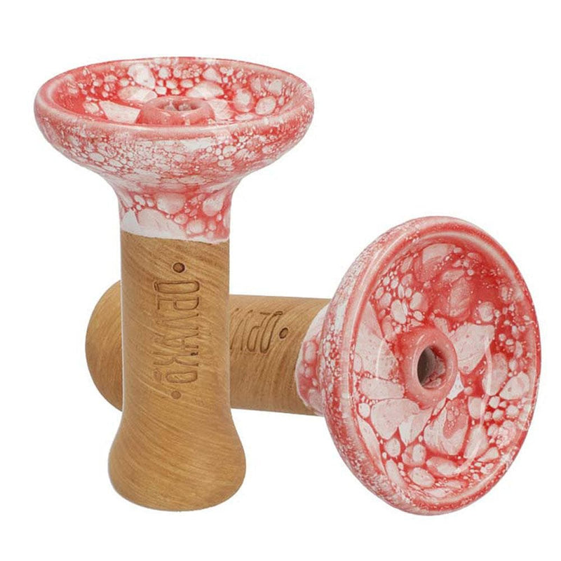 Oblako Phunnel M Glaze Hookah Shisha Bowl - Marble White/Red