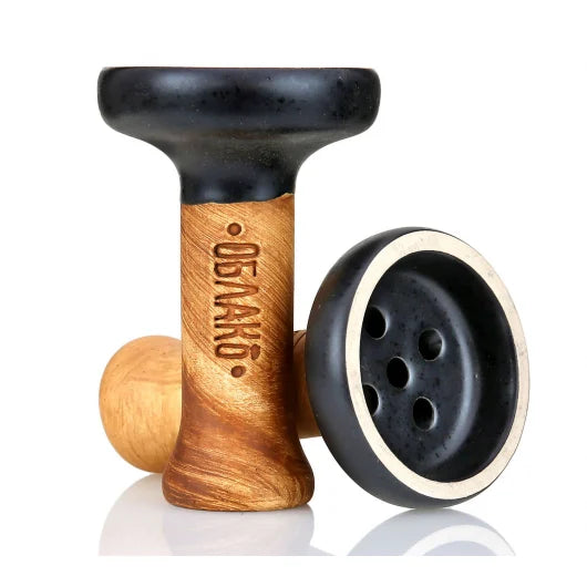 Oblako Black Glaze Hookah Shisha Bowl - Black Matte