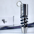 Shi Carver Spring Hookah Mouth Tip - Black Silver