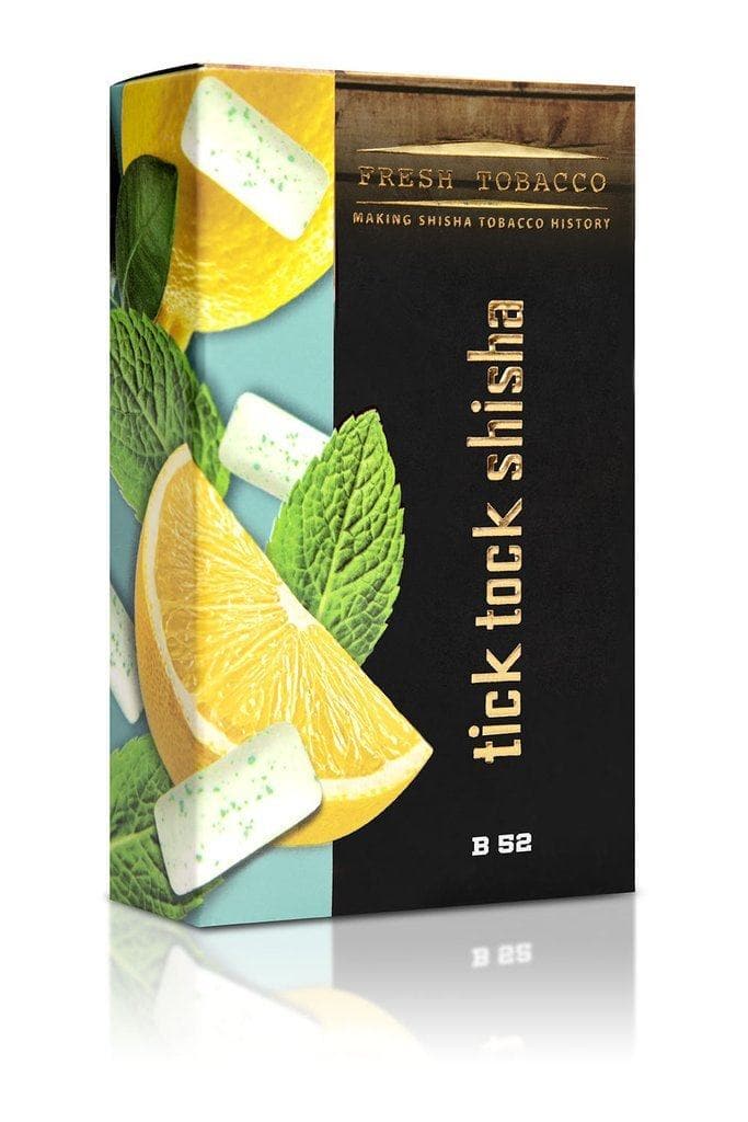 Tick Tock Shisha Hookah Flavors - B52 (Lemon Gum Mint) / 100g