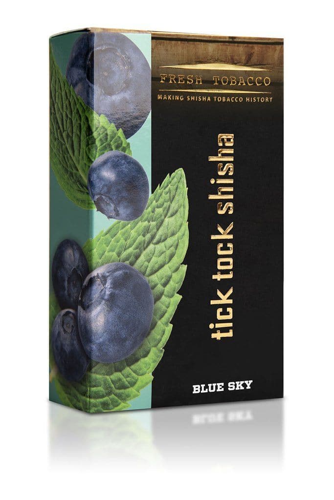 Tick Tock Shisha Hookah Flavors - Blue Sky (Blueberry Mint) / 100g