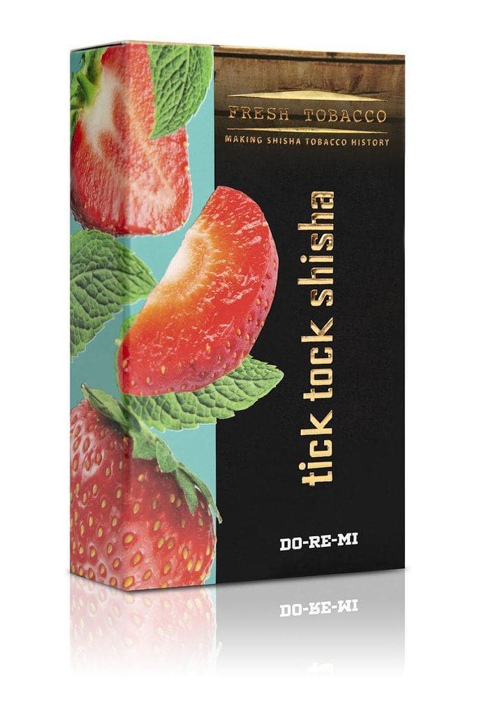 Tick Tock Shisha Hookah Flavors - Do Re Mi (Strawberry Mint) / 100g