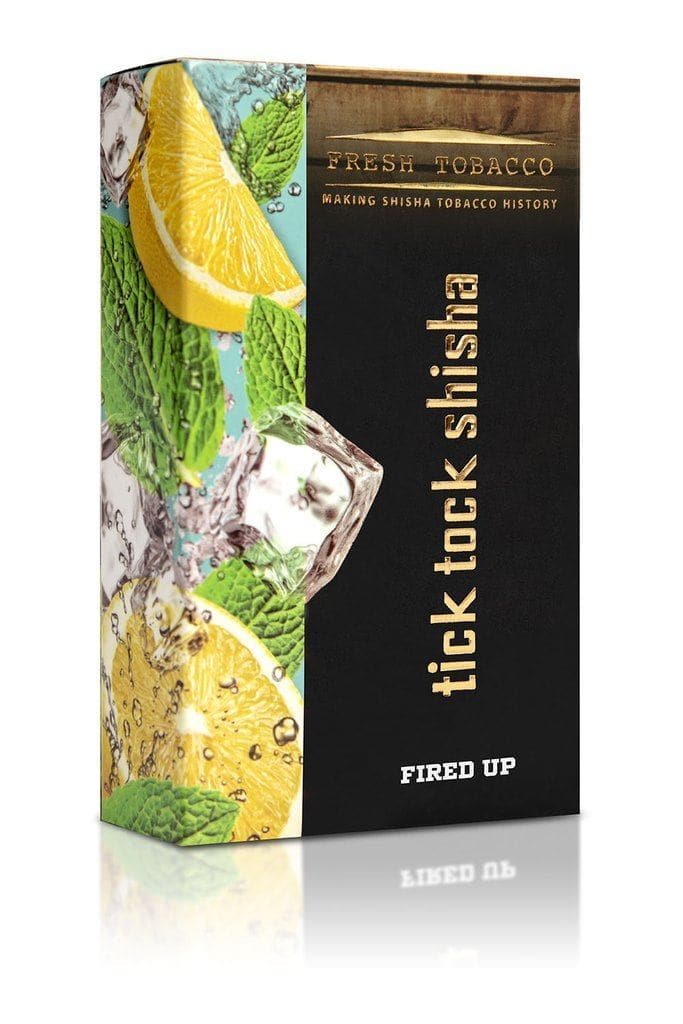 Tick Tock Shisha Hookah Flavors - Fired Up (Ice Lemon Mint) / 100g