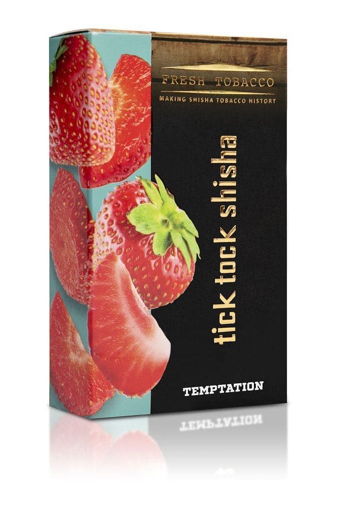 Tick Tock Shisha Hookah Flavors - Temptation (Strawberry) / 100g