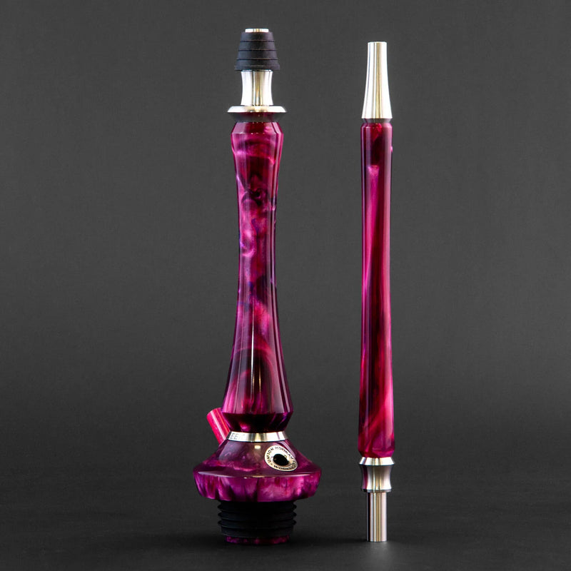 Union Sleek Acrylic Hookah - Purple-Red Full