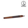 WOOKAH Wooden Mouthpiece MERBAU Leather - Brown Leather