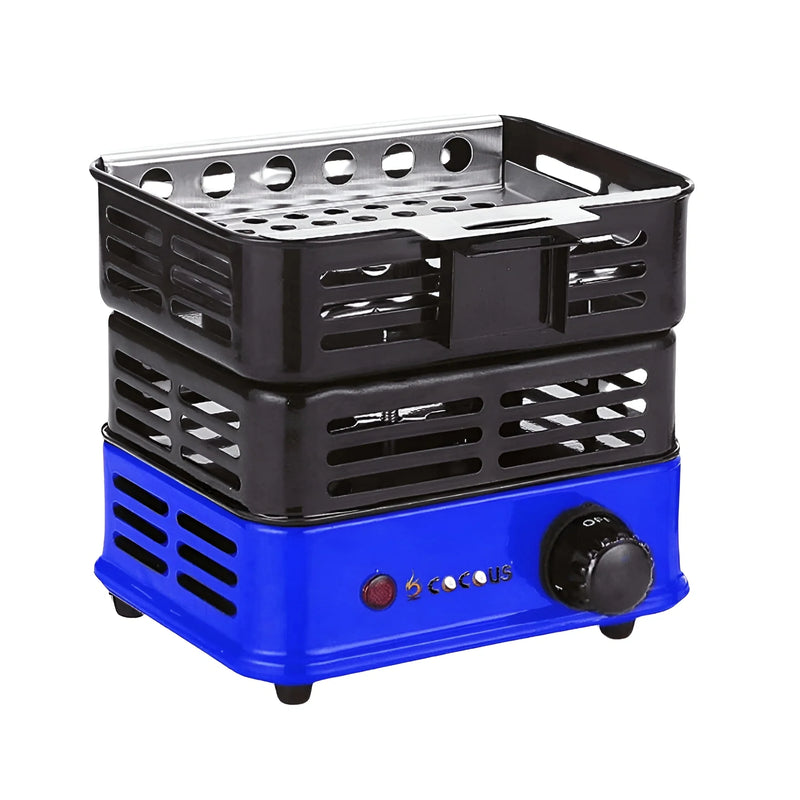 CocoUs Hookah Coal Charcoal Burner 1000W Party Size - Blue