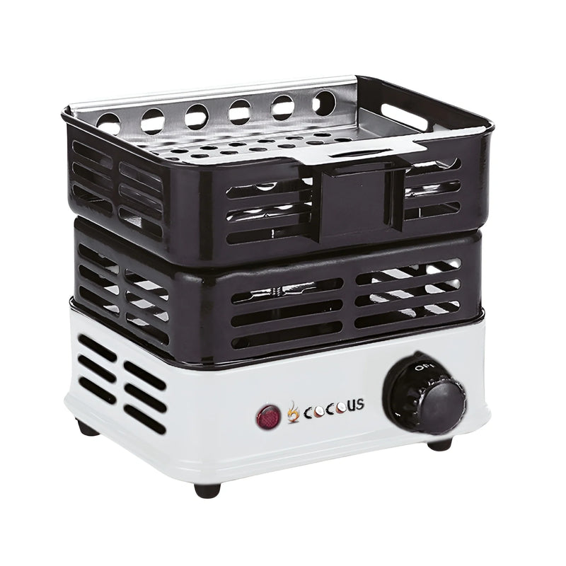 CocoUs Hookah Coal Charcoal Burner 1000W Party Size - White